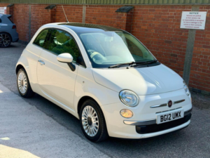 2012 Fiat 500 1.2 Lounge Euro 5 (s/s) 3dr in White — image 2