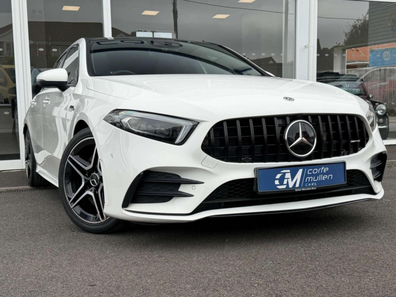 2019 Mercedes-Benz A Class 2.0 A35 Amg (premium Plus) Spds Dct 4matic Euro 6 (s/s) 5dr in White — image 1