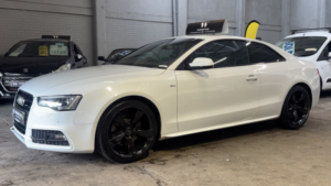2014 Audi A5 3.0 Tdi V6 Black Edition White Coupe Diesel Automatic 2dr 1 Keeper+satnav+cruise+leather in White — image 1