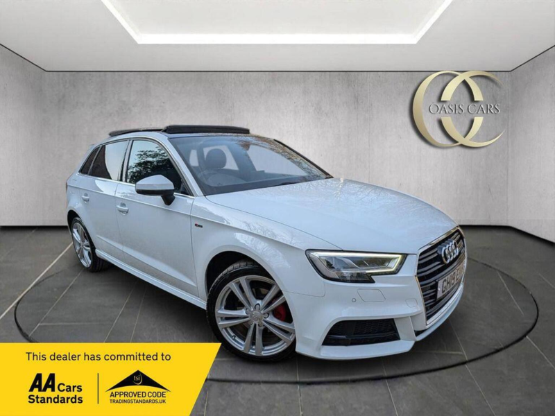 2019 Audi A3 1.6 Tdi 30 S Line Sportback S Tronic Euro 6 (s/s) 5dr in White — image 1