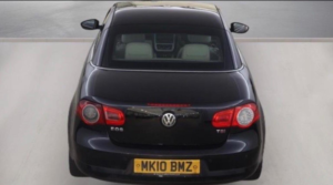 2010 Volkswagen Eos 1.4 Tsi Se Cabriolet Euro 4 2dr in Black — image 3
