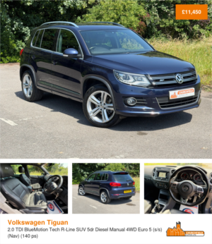 2015 Volkswagen Tiguan 2.0 Tdi Bluemotion Tech R-Line SUV 5dr Diesel Manual 4WD Euro 5 (s/s) (nav) (140 Ps) in Blue — image 2