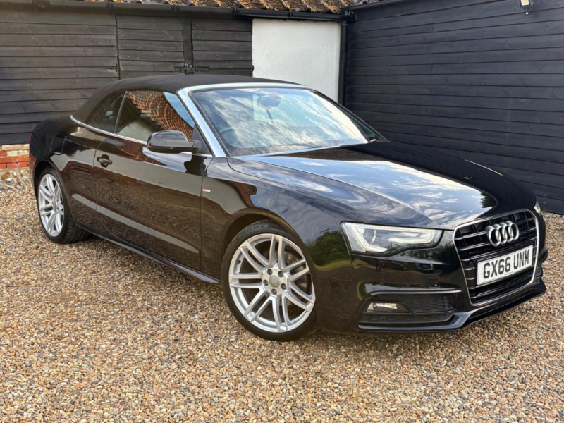 2016 Audi A5 Cabriolet 2.0 Tdi S Line Multitronic Euro 6 (s/s) 2dr in Black — image 1