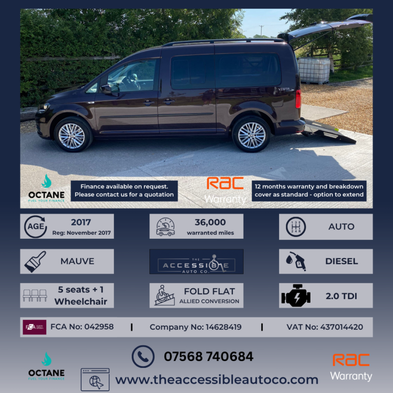2017 Volkswagen Caddy Maxi Life 2.0 Tdi Bluemotion Tech in Purple — image 1
