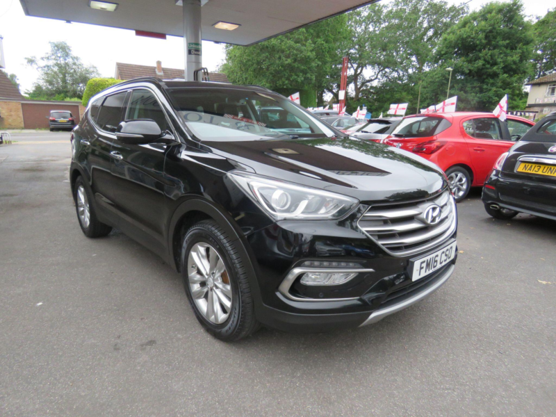 2016 Hyundai Santa Fe 2.2 Crdi Blue Drive Premium 4WD Euro 6 (s/s) 5dr (7 Seat) in Black — image 1
