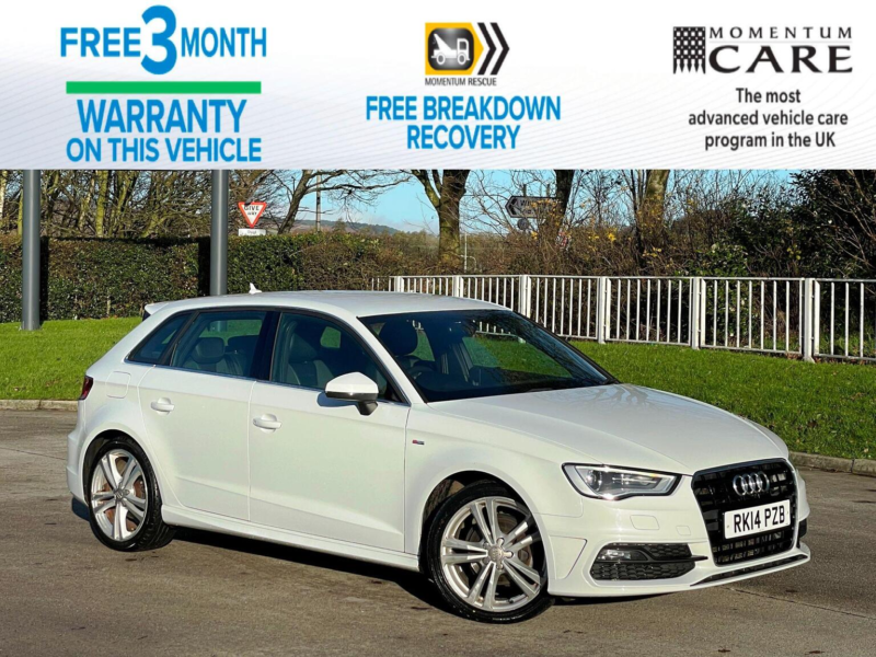 2014 Audi A3 2.0 Tdi S Line Sportback Euro 5 (s/s) 5dr in White — image 1
