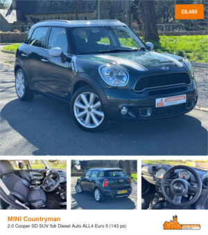 2013 MINI Countryman 2.0 Cooper Sd SUV 5dr Diesel Auto All4 Euro 5 (143 Ps) in Green — image 2