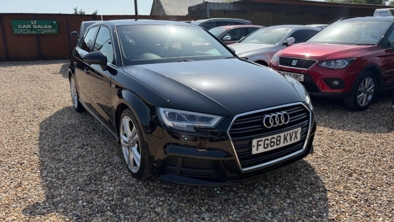 2018 Audi A3 1.6 Tdi 30 S Line Sportback Euro 6 (s/s) 5dr in Black — image 1