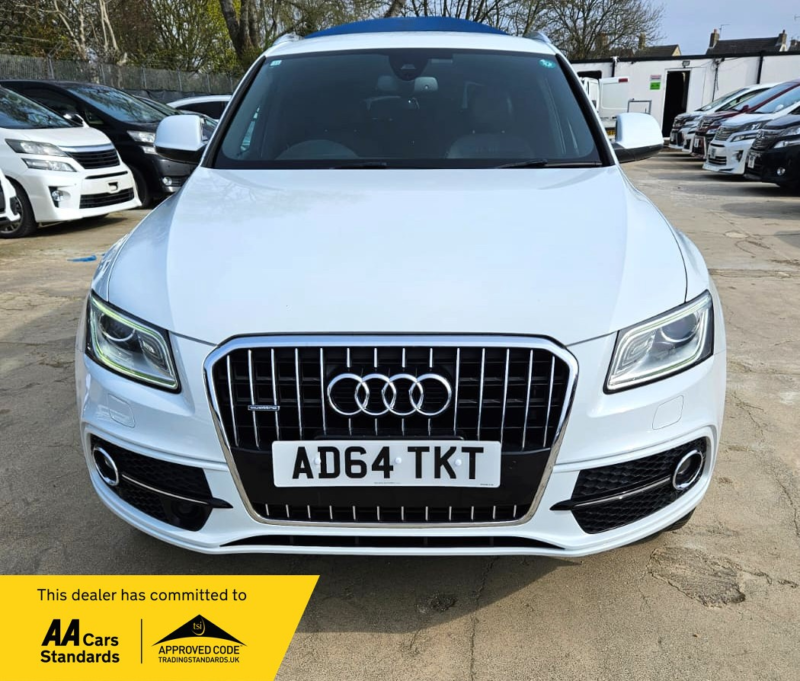 2014 Audi Q5 2.0l Tfsi Quattro- S Line - Ulez/caz Pass-Free 18months Gold Warranty & 12 Months Aa Breakdown Cover. in White — image 1
