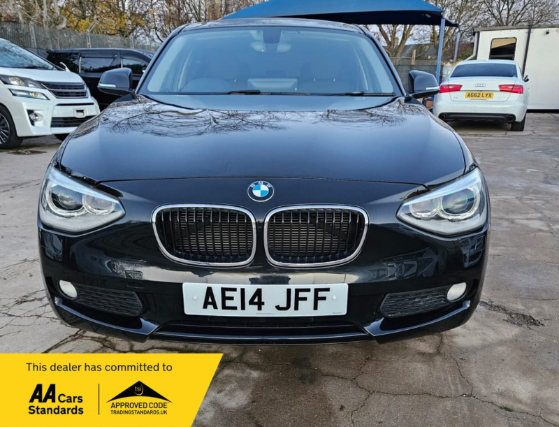 2014 BMW 1 Series 116i -Sports-1.6l Petrol-Automatic-Apple Carplay-Ulez/caz Pass-Free 24months Gold Warranty & 12 Months Aa Breakdown Cover in Black — image 1