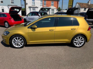 2017 Volkswagen Golf 2.0 Tdi Bluemotion Tech Gt DSG Euro 6 (s/s) 5dr in Yellow — image 2