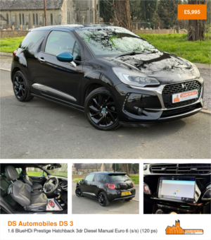 2016 Ds Automobiles Ds 3 1.6 Bluehdi Prestige Hatchback 3dr Diesel Manual Euro 6 (s/s) (120 Ps) in Black — image 2