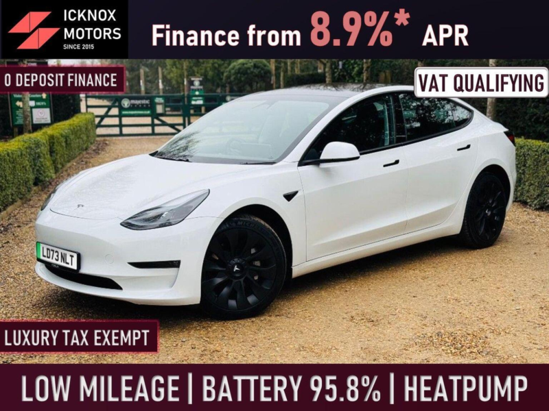 2023 Tesla Model 3 Long Range Auto Rwd 4dr in White — image 1