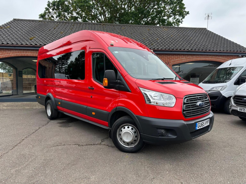 2015 Ford Transit 2.2 Tdci 460 Hdt Trend L4 H3 4dr (18 Seats) in Red — image 1