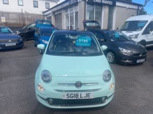 2018 Fiat 500 1.2 Lounge Hatchback 3dr Petrol Manual Euro 6 (s/s) (69 Bhp) in Green — image 2