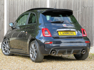2017 Abarth 595 Abarth 595 Turismo 1.4 T-Jet 165hp Hatchback * Electric Glass Sunroof + Sat Nav + Red Leather * in Black — image 2