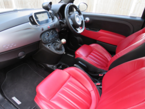 2017 Abarth 595 Abarth 595 Turismo 1.4 T-Jet 165hp Hatchback * Electric Glass Sunroof + Sat Nav + Red Leather * in Black — image 5
