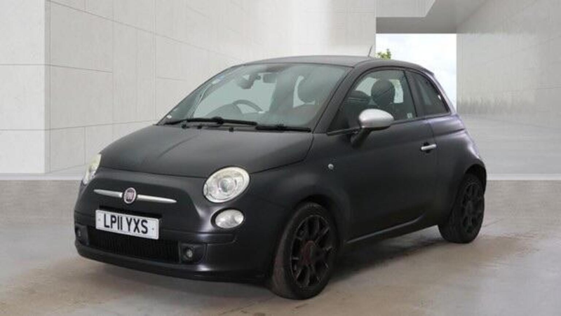 2011 Fiat 500 0.9 Twinair Matt Black Dualogic Euro 5 (s/s) 3dr in Black — image 1