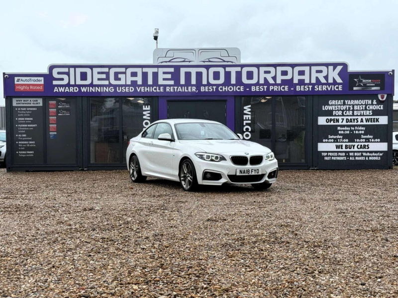 2018 BMW 2 Series 2.0 218d M Sport Auto Euro 6 (s/s) 2dr in White — image 1