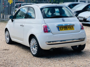 2009 Fiat 500 1.2 Lounge Euro 5 (s/s) 3dr in White — image 6