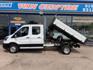 2023 Ford Transit 2.0 350 Ecoblue Leader Double Cab Tipper 4dr Diesel Manual Rwd L3 Euro 6 130 Ps in White — image 3