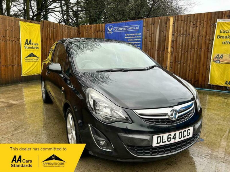 2014 Vauxhall Corsa 1.2 16v Design Euro 5 3dr (a/c) in Black — image 1