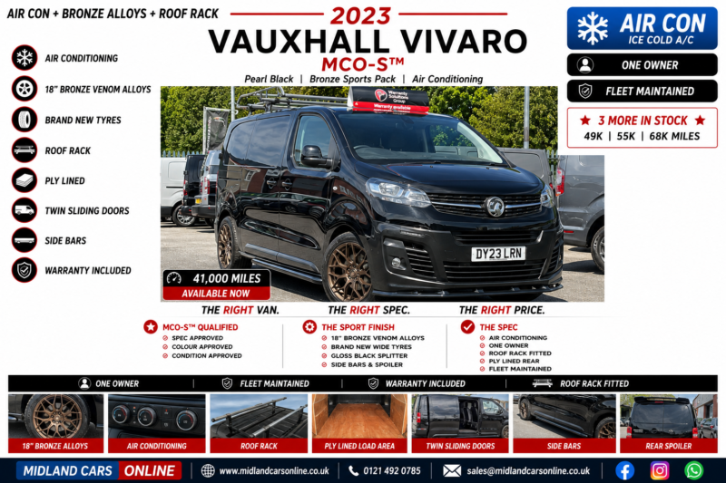 2023 Vauxhall Vivaro 1.5 Vivaro Prime 1.5d 100 M6 S/s L1h1 2900 Panel Van in Black — image 1