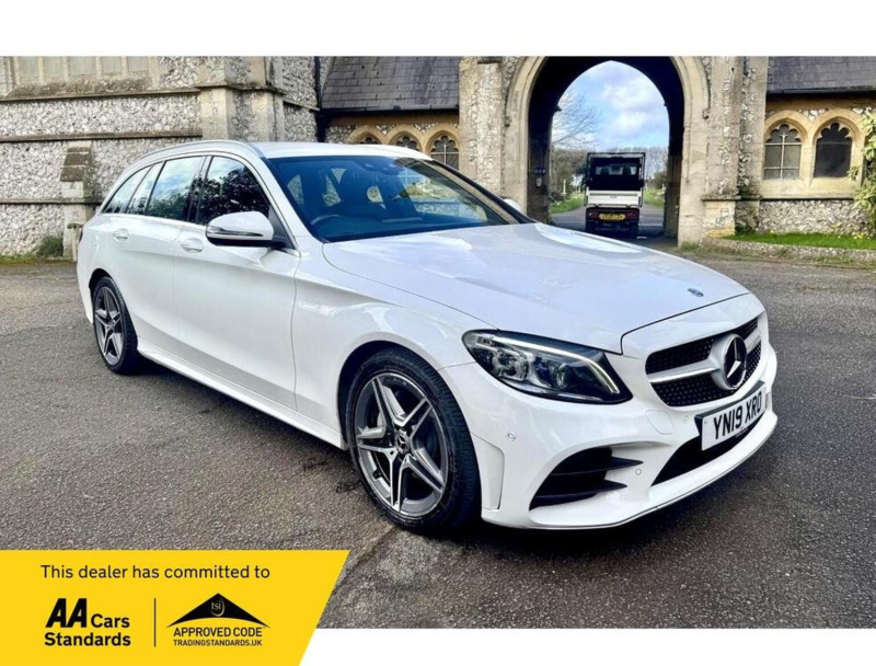 2019 Mercedes-Benz C Class 1.6 C200d Amg Line (premium) G-Tronic+ Euro 6 (s/s) 5dr in White — image 1