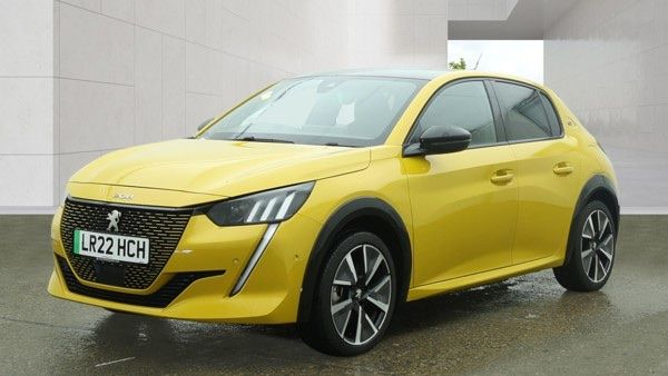 2022 Peugeot E-208 50kwh Gt Premium Hatchback 5dr Electric Auto (7kw Charger) (136 Ps) in Yellow — image 1