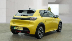 2022 Peugeot E-208 50kwh Gt Premium Hatchback 5dr Electric Auto (7kw Charger) (136 Ps) in Yellow — image 3