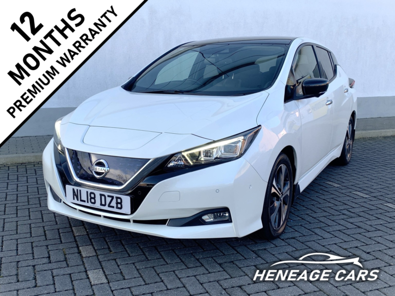 2018 Nissan Leaf 0.0 Tekna 110kw 40kwh Automatic Electric 5-Door in White — image 1
