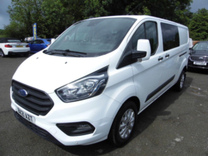 2021 Ford Transit Custom 2.0 300 Ecoblue Trend Crew Van L2 H1 Euro 6 5dr (6 Seat) in White — image 3