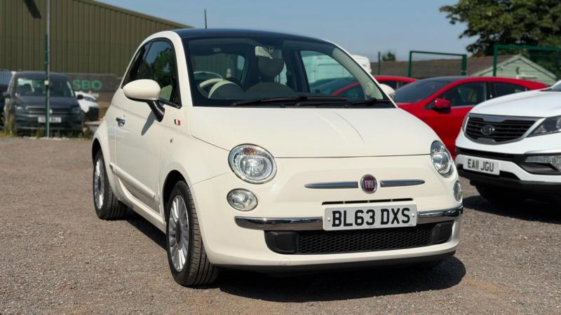 2014 Fiat 500 1.2 Lounge Euro 6 (s/s) 3dr in White — image 1