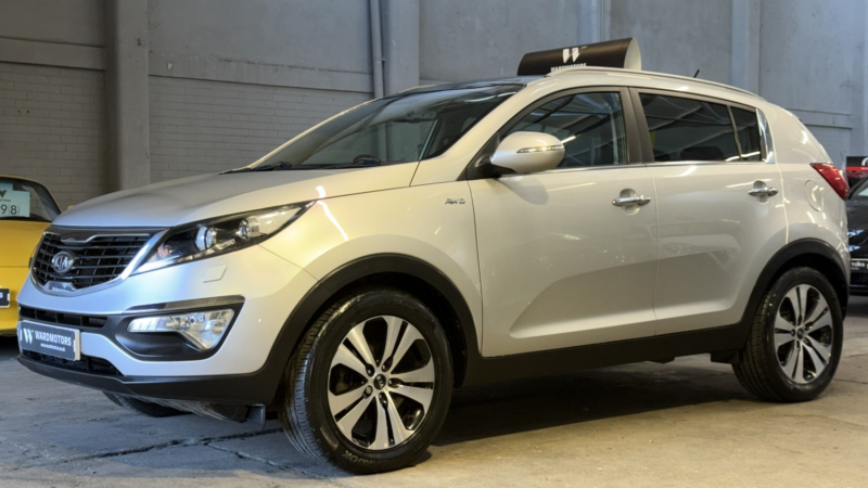 2012 Kia Sportage 2.0 Crdi Kx-3 Diesel 4WD Silver 5dr Panroof+leather+satnav in Silver — image 1