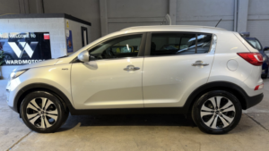 2012 Kia Sportage 2.0 Crdi Kx-3 Diesel 4WD Silver 5dr Panroof+leather+satnav in Silver — image 2