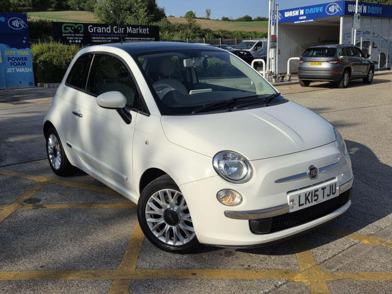2015 Fiat 500 1.2 Lounge Dualogic Euro 6 (s/s) 3dr in White — image 1