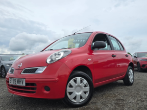 2009 Nissan Micra 1.2 16v Visia Hatchback 5dr Petrol Manual (139 G/km, 79 Bhp) in Red — image 2