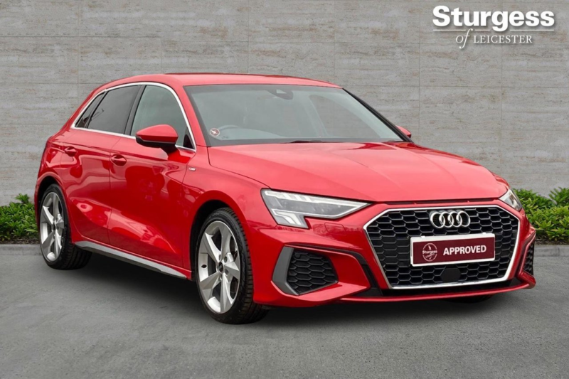 2022 Audi A3 2.0 Tdi 35 S Line Sportback Euro 6 (s/s) 5dr in Red — image 1