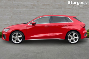 2022 Audi A3 2.0 Tdi 35 S Line Sportback Euro 6 (s/s) 5dr in Red — image 4