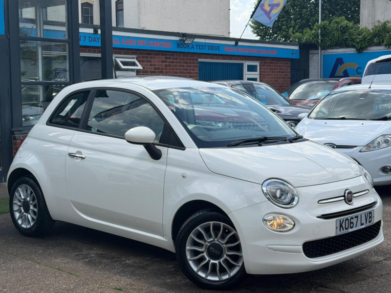 2018 Fiat 500 1.2 Eco Pop Star Euro 6 (s/s) 3dr in White — image 1