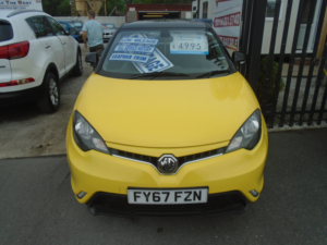 2017 MG Mg3 1.5 Vti-Tech 3style+ Hatchback 5dr Petrol Manual Euro 6 (s/s) (106 Ps) in Yellow — image 2