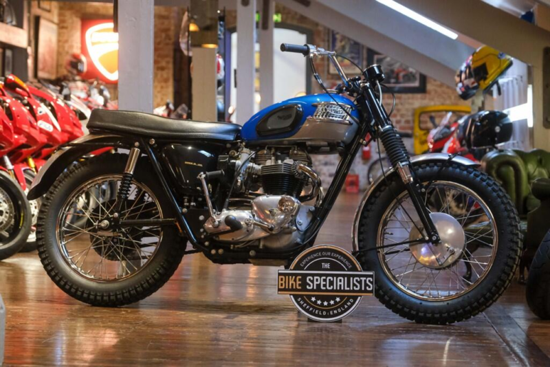 1964 Triumph Bonneville T120 T120c 650 "tt" Special Fully Restored in Blue — image 1