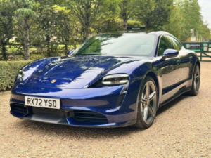 2022 Porsche Taycan Performance Plus 93.4kwh Turbo Auto 4WD 4dr (11kw Charger) in Blue — image 2