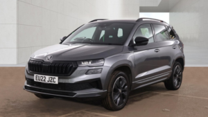2022 Skoda Karoq 1.5 Tsi Act Sportline,sat Nav,pan Roof,black Pack,fdsh in Grey — image 2