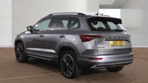 2022 Skoda Karoq 1.5 Tsi Act Sportline,sat Nav,pan Roof,black Pack,fdsh in Grey — image 3