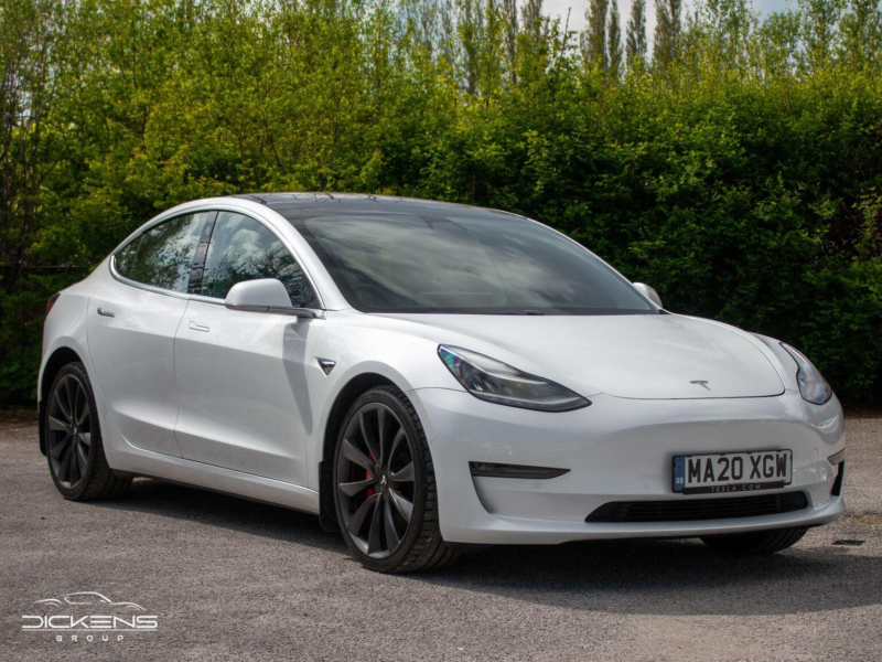 2020 Tesla Model 3 (dual Motor) Performance Auto 4wde 4dr (performance Upgrade) in White — image 1
