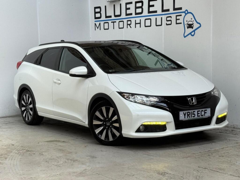 2015 Honda Civic 1.8 I-Vtec Se Plus Tourer Euro 5 (s/s) 5dr in White — image 1