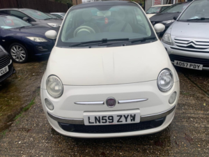 2009 Fiat 500 1.2 Lounge Euro 5 (s/s) 3dr in White — image 2
