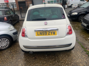 2009 Fiat 500 1.2 Lounge Euro 5 (s/s) 3dr in White — image 6